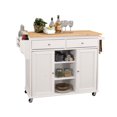 thumbnail image 2 of ACME Tullarick Kitchen Cart in Natural & White, 2 of 2