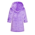 thumbnail image 5 of Splozh Bathrobe Kids Boys Girls Fashion Bathrobe Soft Robe Hooded Robe Cloth Cotton Bathrobe Purple,2-3 Years, 5 of 5