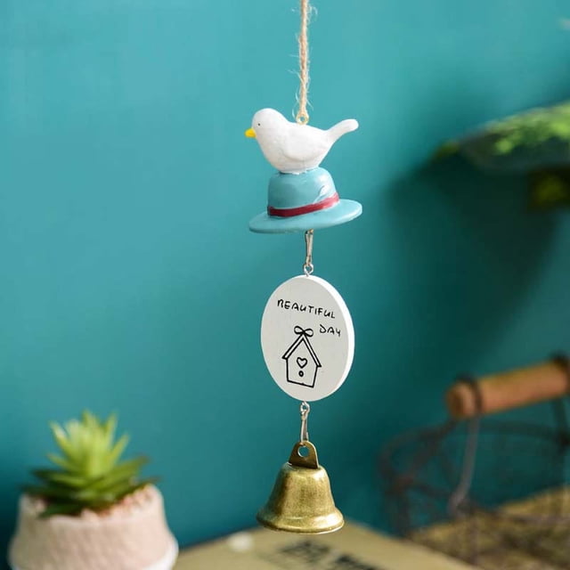 Vaidha Carillon Éolien de Cabane Maison Tenir Porte Ornements Mini Pendentif Résine