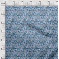 thumbnail image 3 of oneOone Polyester Spandex Light Blue Fabric Abstract Floral Craft Projects Decor Fabric Printed By The Yard 56 Inch Wide, 3 of 5
