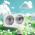 thumbnail image 1 of Dvkptbk Plastic Portable Fan Double Head Two-way Wall Mountables Desktop Portable Fan with Three Adjustable Wind Speeds High Wind Power Fan for Home Office Camping and Bedroom Use, 1 of 7