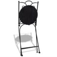 thumbnail image 5 of vidaXL 3 Piece Bistro Set Ceramic Tile Black and White, 5 of 5