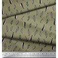 thumbnail image 3 of Soimoi Green Modal Satin Fabric Artistic Leaves Decor Fabric Printed Yard 42 Inch Wide, 3 of 3