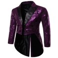 thumbnail image 5 of Costume pour Homme Paillettes Brillantes Col Rabattu Bal Queue-de-Pie Smoking, 5 of 5