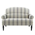 thumbnail image 1 of Home Fare Roll Arm Upholstered Sofa in Cambridge Blue Stripe, 1 of 2