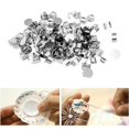 thumbnail image 4 of 100 Pieces Hair Clip Base Diy Mini Framar 10mm DIY Handmade Silver Buttons for Findings Girl, 4 of 8
