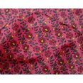 thumbnail image 4 of oneOone Silk Tabby Fabric Leaves & Floral Block Printed Fabric 1 Yard 42 Inch Wide, 4 of 4