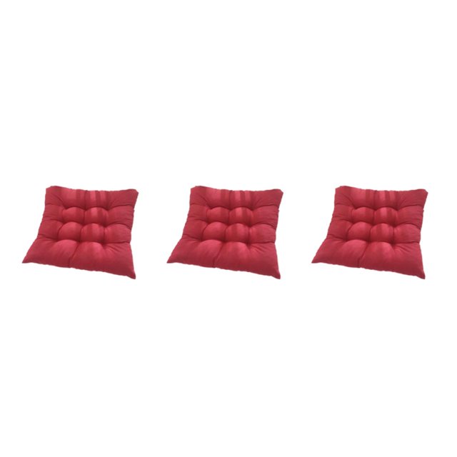 serony Coussin de Siège Imperméable pour Activités de Plein Air Tissu Polyester Respirant Rembourrage Perlé Tissu Polyester Est Rouge Vin Ensemble de 3