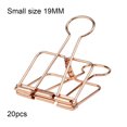 thumbnail image 3 of pitrice 20 Pieces Metal Paper Clip Electroplated Solid Color Replacement Home School Examination Papers Clips Accessories Rose Gold 19mm, 3 of 9