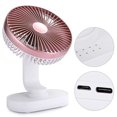 thumbnail image 3 of 4 Speed Desktop Fan 4 Speed Settings USB Mini Fan, USB Desktop Fan, For Home Or Office Rose Gold, 3 of 8