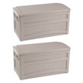 thumbnail image 1 of Suncast 73 Gallons Boîte de Rangement pour Terrasse Extérieure, Taupe (2 Paquets), 1 of 4