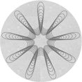 thumbnail image 1 of Ahgly Tapis Rond Lavable en Machine Intérieur Transitionnel Gris Platine, 8 Pieds Rond, 1 of 7