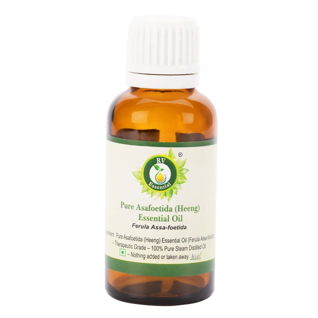 Huile Essentielle d'Asafœtida Heeng Huile Ferula Assa Huile d'Asafœtida Pure Heeng Huile Pure Huile d'Asafœtida Pure Naturelle Distillée à la Vapeur Qualité Thérapeutique 15ml 0.507oz par R V Essential