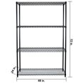 thumbnail image 3 of TRINITY 4-Tier NSF Black Shelving Rack, 3 of 5