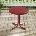 thumbnail image 2 of Afuera Living Table d'Appoint de Patio Moderne en Métal, Fini Rouge Vif Lustré, 2 of 5