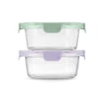 thumbnail image 3 of Ello Color Lock 3.4 Cup 2pk Round Glass Meal Prep Containers, 3 of 4