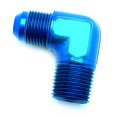 thumbnail image 2 of SpeedFX Adaptateur 560682 90 Degrés Flare; -6AN x 1/4 NPTF; Bleu; Aluminium Anodisé; Simple, 2 of 3