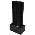 thumbnail image 1 of Sunnydaze 31"H Electric Polyresin Rippling Tower Column Outdoor Water Fountain with Lights, 1 of 6