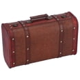 thumbnail image 4 of Antique Suitcase Portable Wooden Storage Chest Collection Ornaments Photography Props, 4 of 7