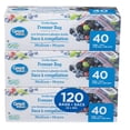 thumbnail image 1 of Great Value Double Zipper Freezer Bag, Medium, 120 Bags, 1 of 1