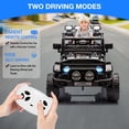 thumbnail image 3 of EDTara 12V Ride On Truck Car, Battery Powered Car w/Remote Control, Spring Suspension, LED Lights, Bluetooth, 3 Speeds, Electric Car for Kids, 3 of 8