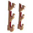 thumbnail image 3 of jifeng Wall Mount Display Stand, Display Hanger, Bamboo, Velvet Padded Hook Wall Display Rack for Flute Tanto 3 Tier, 3 of 9