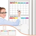 thumbnail image 1 of Yhmxh Kitchen Gadgets Kitchen Essentials Dry Wipe Calendar Set,Magnetic Calendar Whiteboard For Refrigerator,Includes Colored Pens,Board Eraser And Double-sided Adhesive Stickers 5ml, 1 of 8
