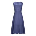 thumbnail image 5 of QJUHUNG Formel pour Femmes Soirée Robe Midi Été Col en V Manches Courtes T-Shirt Soirée Invitée de Mariage Style Asymétrique B-8 Cocktail Gris_i L, 5 of 5