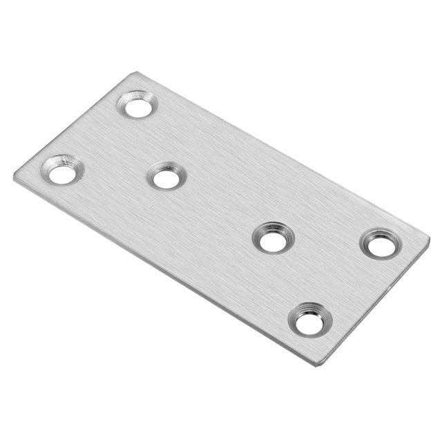 Unique Bargains Plaque de Réparation Plate en Acier Inoxydable, 100mmx50mm, 2 Pcs