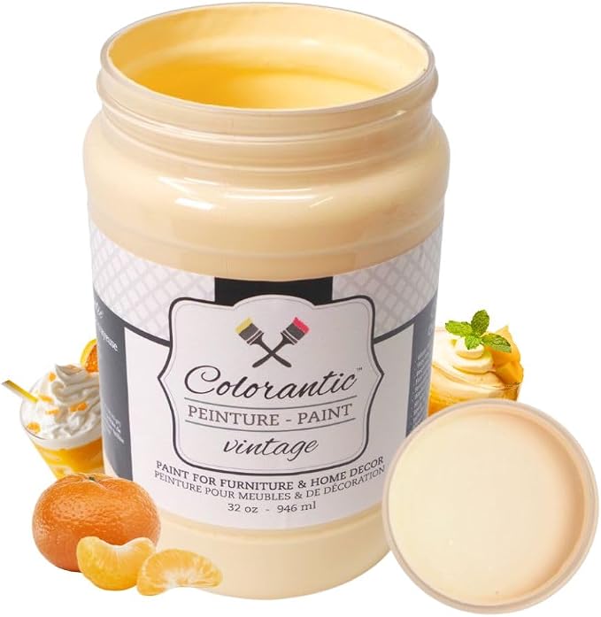 Colorantic / Peinture à la Craie à Base pour Meubles Bricolage - ORANGE - 32 oz