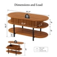 thumbnail image 4 of GUNAITO Table Basse à Plateau Relevable avec Rangement, Table Centrale Moderne Style Ferme avec Tablette à 2 Niveaux pour Salon, Noyer, 4 of 8