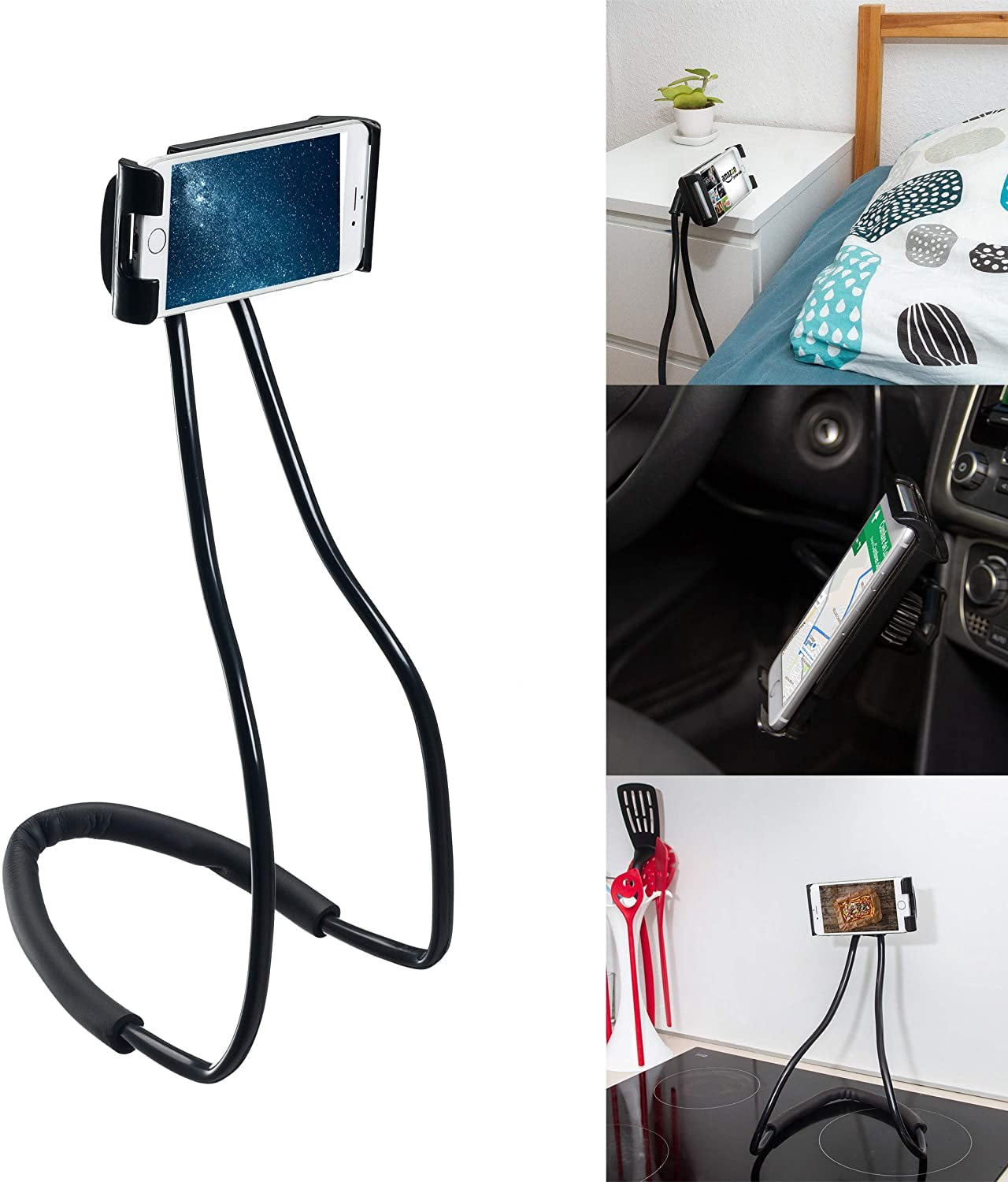 Cell Phone Holder, Universal Neck Phone Holder for Bed Mobile Phone Stand