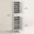 thumbnail image 3 of HOMCOM Armoire de Rangement de Salle de Bain Haute Armoire de Salle de Bain Mince avec Portes Blanc, 3 of 10