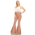 thumbnail image 4 of Feinuhan Women's High Waisted Bell Bottom Flared Jeans, Peach, Small, 4 of 5