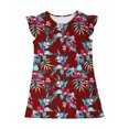 thumbnail image 4 of RXIRUCGD 2025 Vêtements d'Été pour Enfants Robe d'Été à Manches à Volants pour Filles 4-14T, 4 of 7