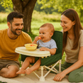thumbnail image 2 of Greenwalnut Portable Baby Chair | Camp Chair | Booster Seat With Removable Tray (Army Green), 2 of 4