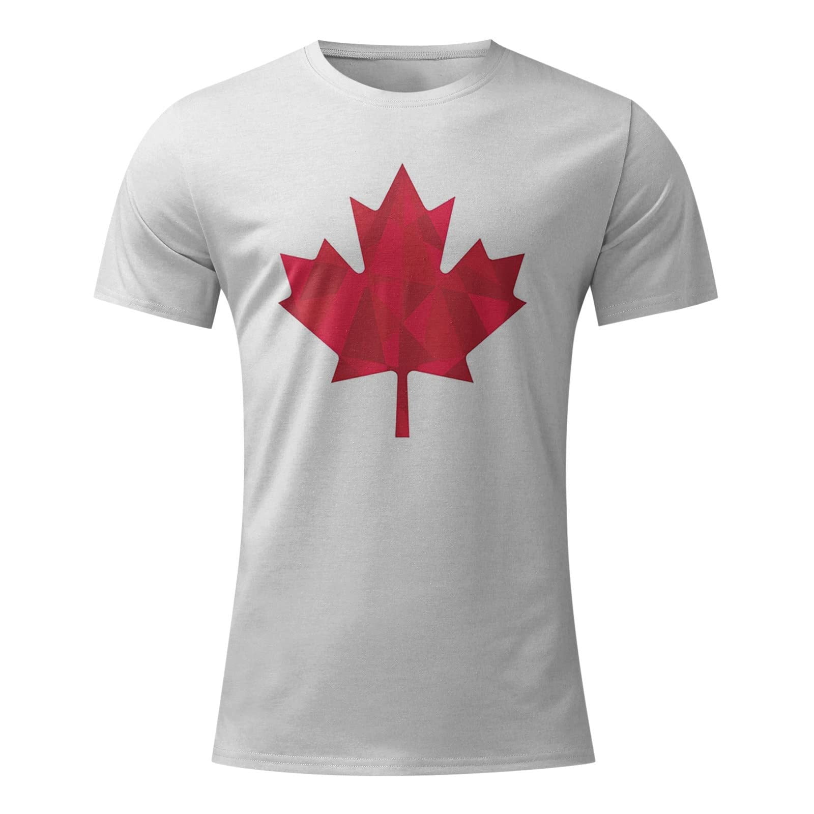 TIMIFIS T-Shirts pour Femmes - T-Shirt Feuille d'Érable du Canada - Hauts d'Été à Col Rond et Manches Courtes - Tee Vintage Décontracté