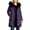 Purple winter coats for women, variant on Nfurl Plus Size Long Winter Coats for Women Thermal Long Sleeve Zip up Quilted Puffer Jackets Warm Outerwear Coats Winter Parka Overcoats Purple XXL