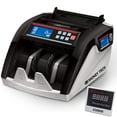 thumbnail image 1 of Money Tech Polymer & Paper Multi-Currency Bill Cash Counter. Canadian Plastic & USD Banknote Counting Machine with Counterfeit Detection and LCD Screens, 1 of 5