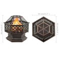 thumbnail image 4 of vidaXL Rustic Fire Pit with Poker 62x54x56 cm XXL Steel, 4 of 5