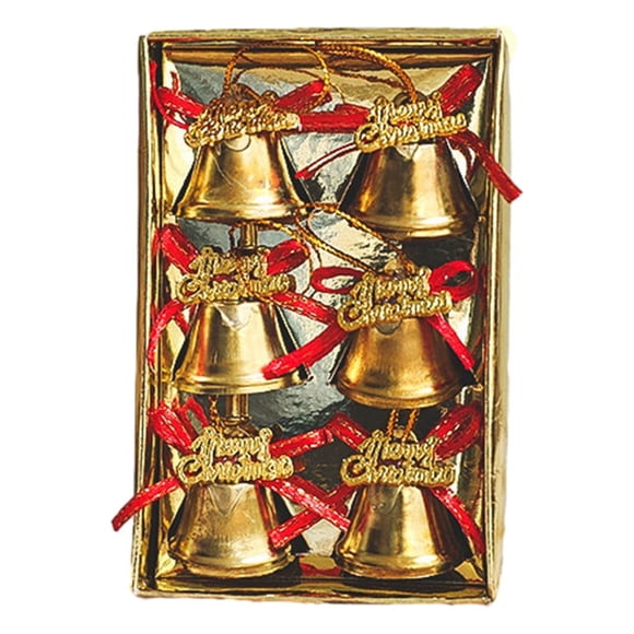 RXIRUCGD 6 Pcs Cloches de Noël, Ornements de Sapin de Noël Décorations de Noël