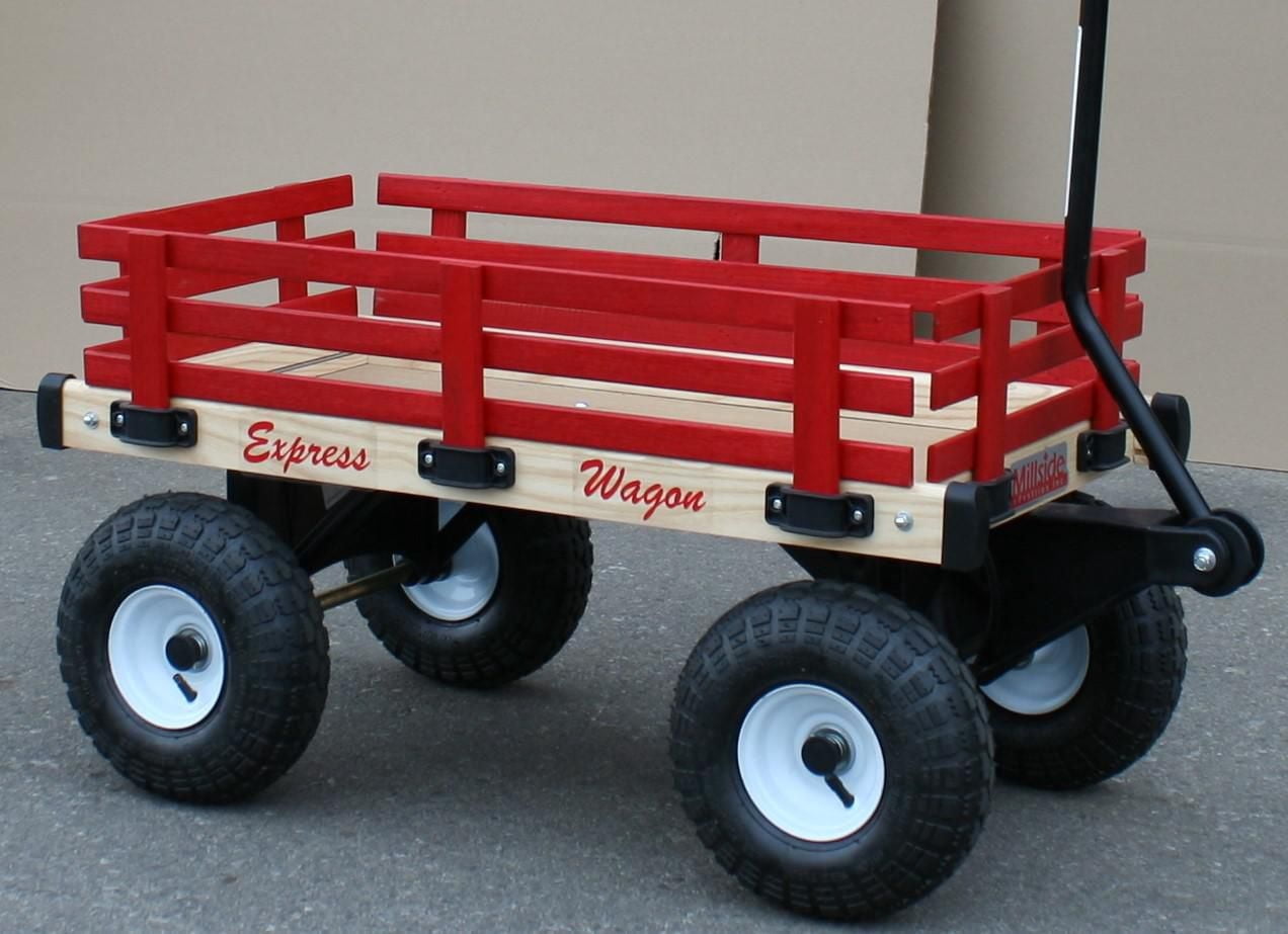 Millside Chariot en bois d'enfant express super solide 20 po x 38 po