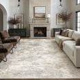 thumbnail image 3 of BERTHMEER 5'x7' Area Rugs for Living Room Bedroom Dining Room Office Farmhouse Abstract Distressed Washable Contemporary Modern Neutral Indoor Rugs Carpet, Gray Golden, 3 of 3