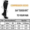 thumbnail image 2 of 8 Paires de Bas de Compression Hommes Femmes 20-30 mmHg Bas de Compression pour le Sport, 2 of 7