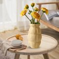 thumbnail image 4 of GUOOL Ceramic Vase Flower Container Decorative Vase for Office Dining Table Decoration Yellow, 4 of 9