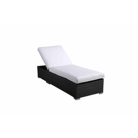 Velago TORINO Wicker Chaise Lounges, Charcoal