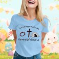 thumbnail image 4 of LUOGENLI T-shirts pour Femme pour Femmes T-Shirt Décontracté à Imprimé de Lettres Col Rond Manches Courtes T-Shirt Plusieurs Couleurs T-shirts pour Femmes T-shirts Graphiques Fête de la Saint-Patrick Bleu Pâle TTG, 4 of 5