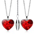thumbnail image 3 of Solar System Planet Galaxy Double Sided Glass Universe Heart Pendant Necklace, 3 of 9
