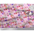 thumbnail image 3 of Soimoi Tissu en Georgette Viscose Feuilles et Imprimés Floraux de Roses au Mètre 42 Pouces de Large, 3 of 3