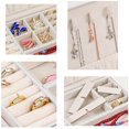 thumbnail image 3 of Agiferg Jewelry Box Display Storage Box 2-Layer Women's Jewelry Box Lockable Box, 3 of 5